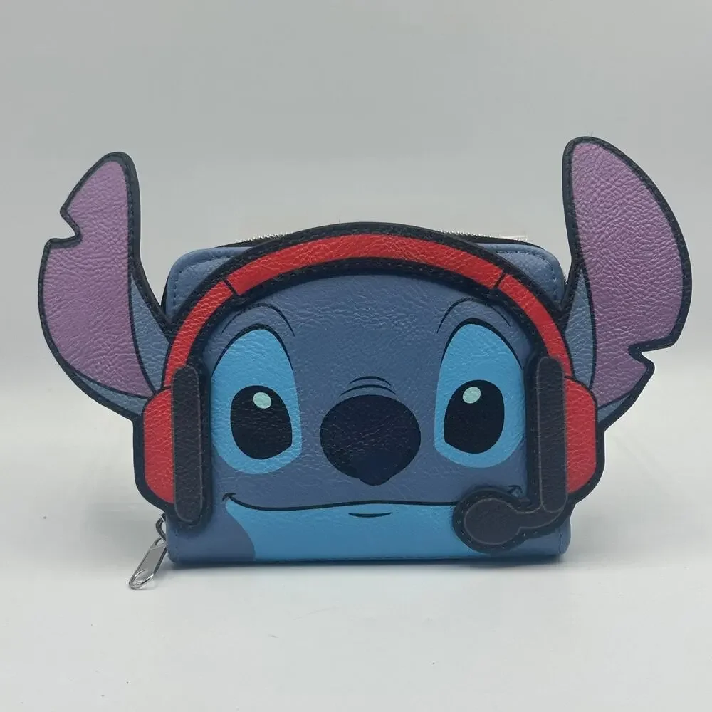 Loungefly Wallet Disney Lilo & Stitch Gamer Stitch Zip Around Headphones 2022